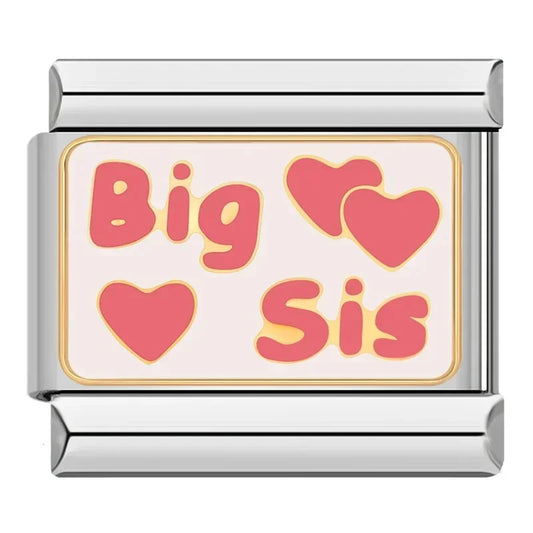 Big Sis Italian Silver Charm
