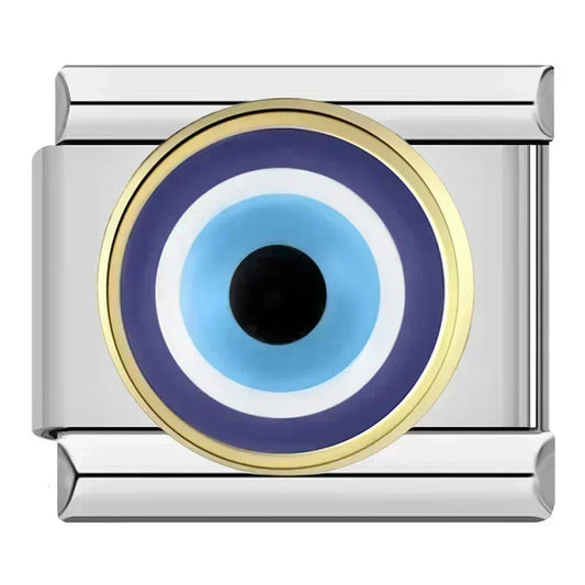 Turkish Evil Eye Italian Silver Charm