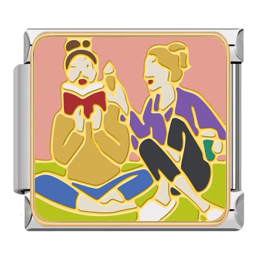Having Fun Italian Silver Charm