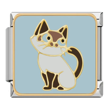 Cat v7 Italian Silver Charm