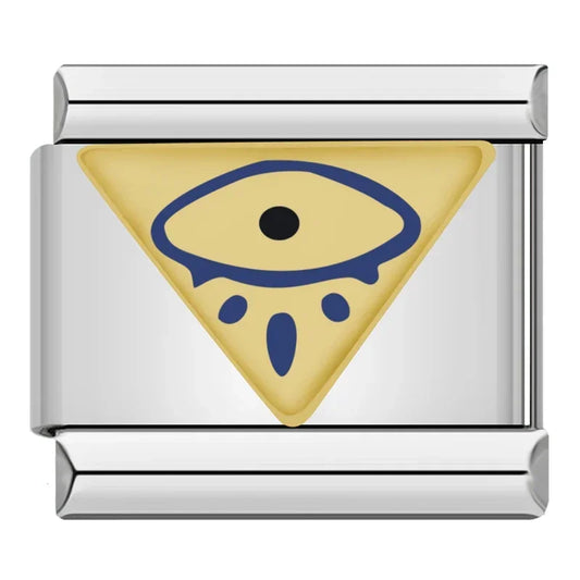Triangle Evil Eye Italian Silver Charm