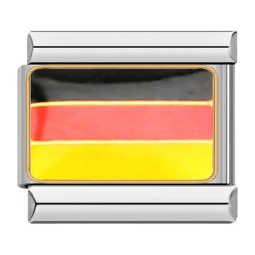 Germany Country Flag Italian Silver Charm
