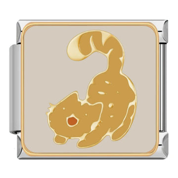 Yellow Cat v1 Italian Silver Charm