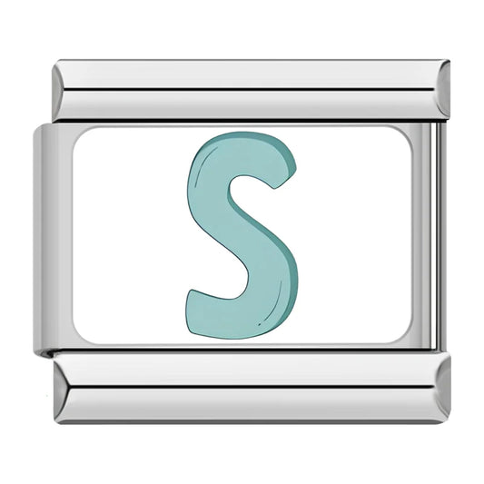 S Italian Silver Charm