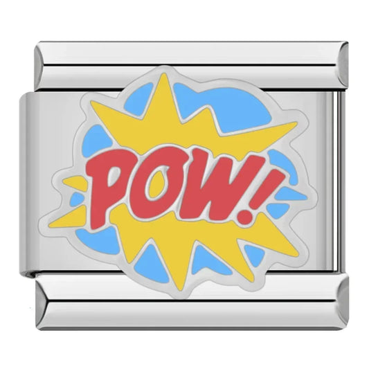 Pow! Italian Silver Charm