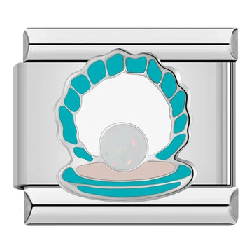 Pearl Italian Silver charm