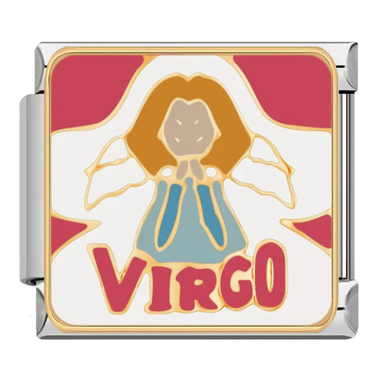 Virgo Italian Silver Charm