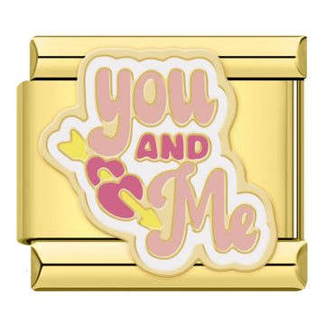 You And Me Italian Gold Charm