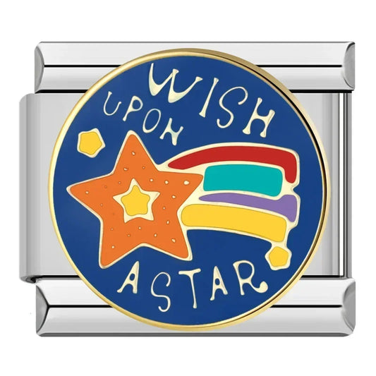 Wish Upon a Star Italian Silver charm