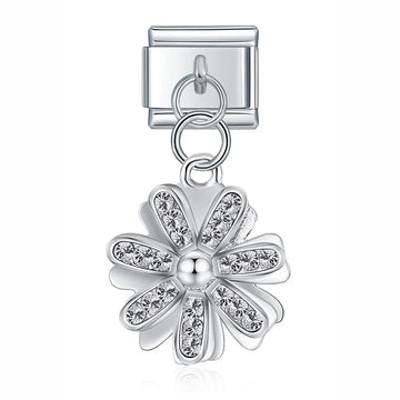 Silver Moonstone Wreath Italian Dangle Silver Charm