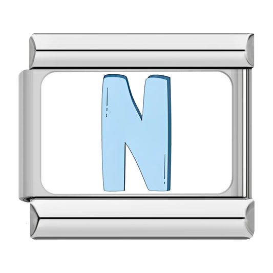 N Italian Silver Charm