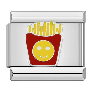 French Fries Italian Silver Charm