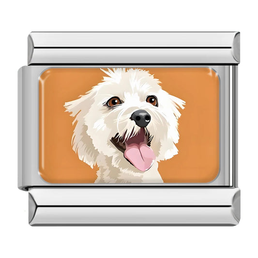 Dog v2 Italian Silver Charm
