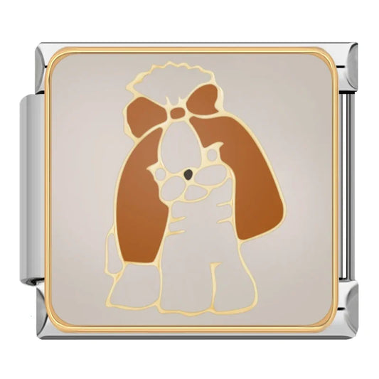 Beagle Dog Italian Silver Charm