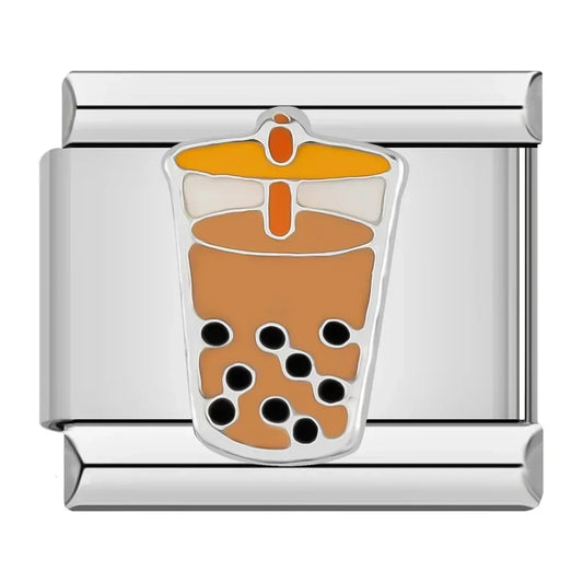 Milk Tea Italian Silver Charm