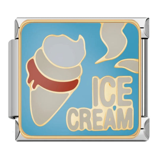 Ice Cream Italian Silver Charm