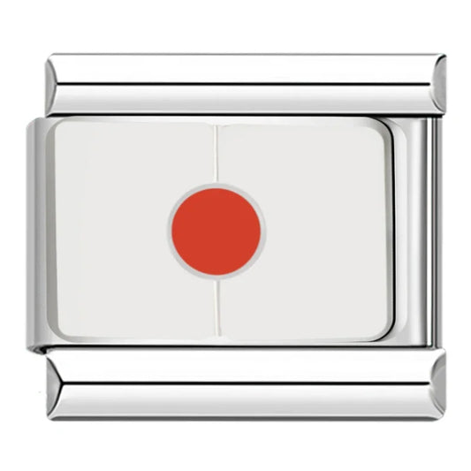 Japan Country Flag Italian Silver Charm