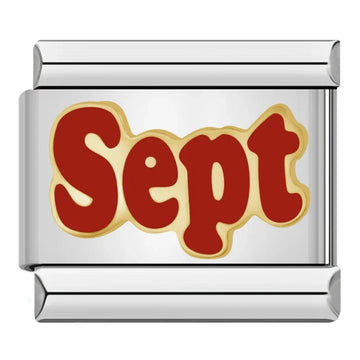 September Month Italian Silver Charm