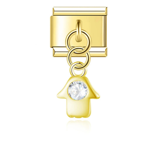 Hamsas Hand Gold Dangle Charm
