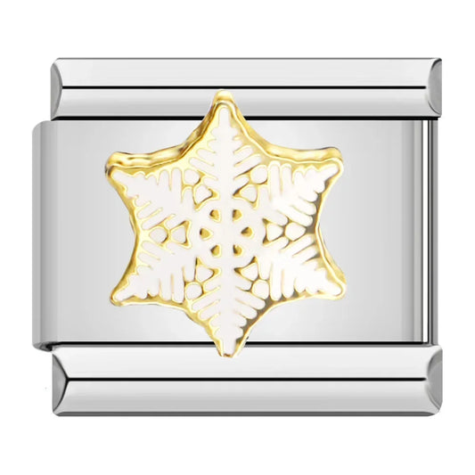 Snowflake Italian Silver Charm