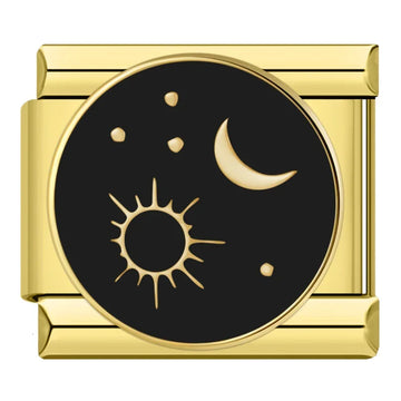 Earth and Weather Elements Italian Gold Charm