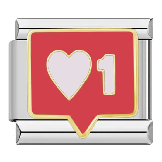 Love One Notification Italian Silver Charm