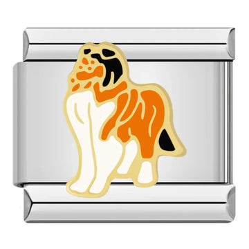 Hachiko Dog Italian Silver Charm