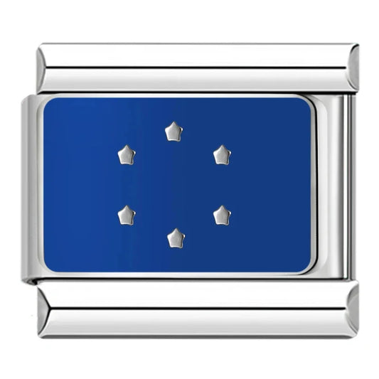 Europe Country Flag Italian Silver Charm