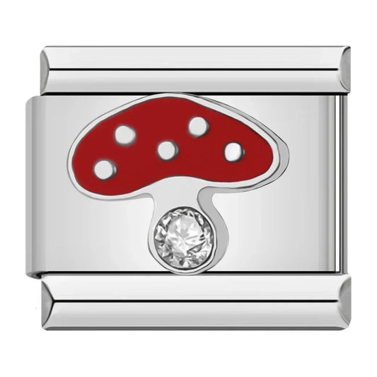 Mushroom Italian Silver Charm