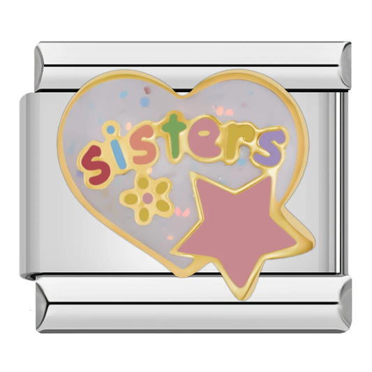 Sisters Italian Silver Charm
