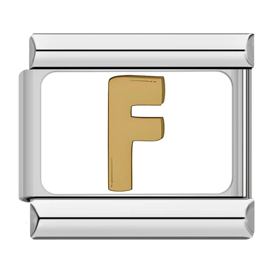 F Italian Silver Charm