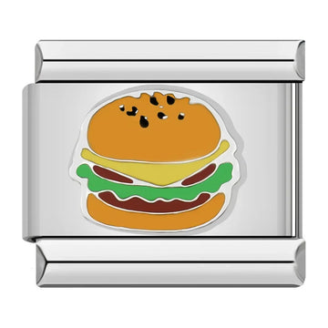Burger Italian Silver Charm