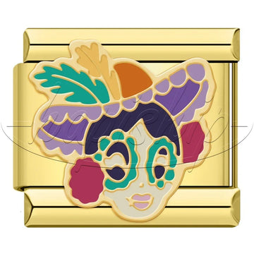 Catrina Festival Italian Gold Charm