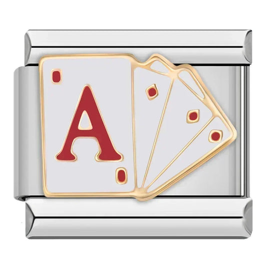 Playing Car Italian Silver Charm