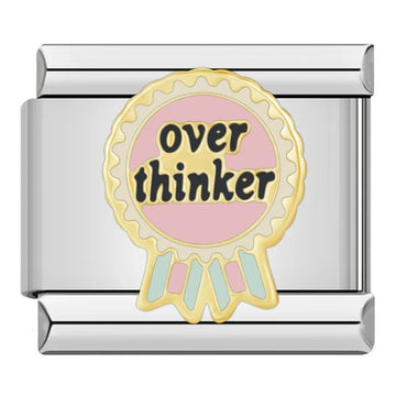 Over Thinker Italian Silver Charm