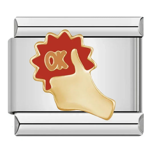 Ok Italian Silver Charm
