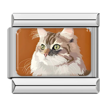 Cat v5 Italian Silver Charm