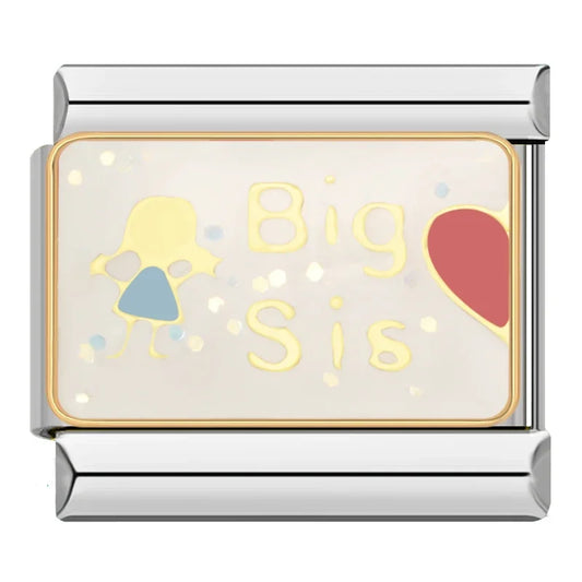 Big Sis Italian Silver Charm