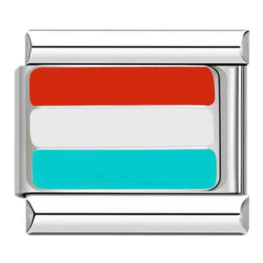 Hungary Country Flag Italian Silver Charm