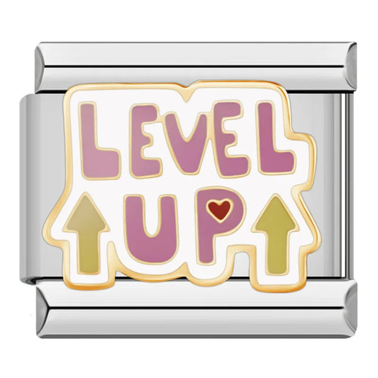 Level Up Italian Silver Charm