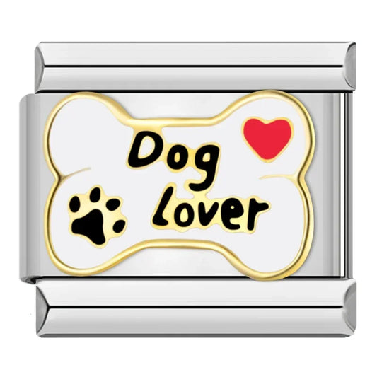 Dog Lover Italian Silver Charm