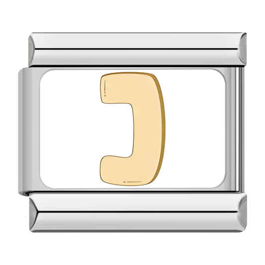 J Italian Silver Charm