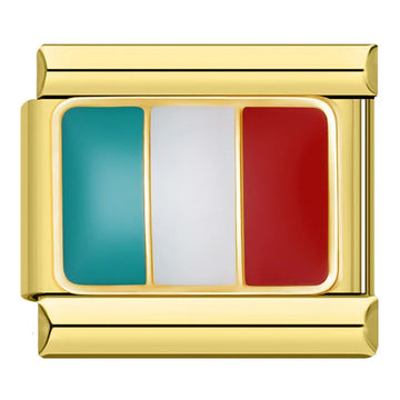 Flag Italy Italian Silver Charm