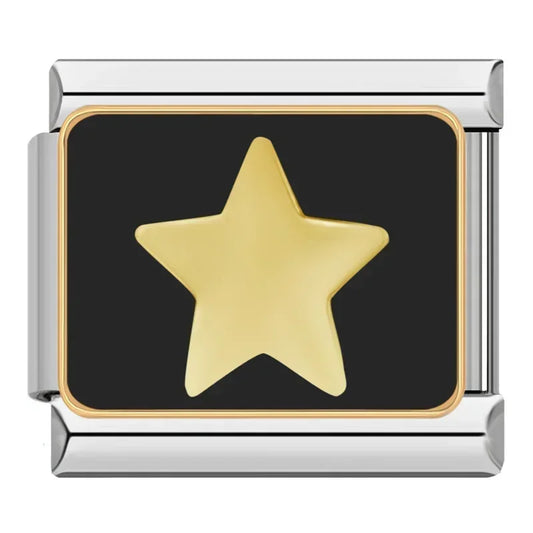 Shinning Star Italian Silver Charm