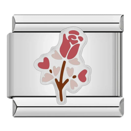 Roses Italian Silver Charm