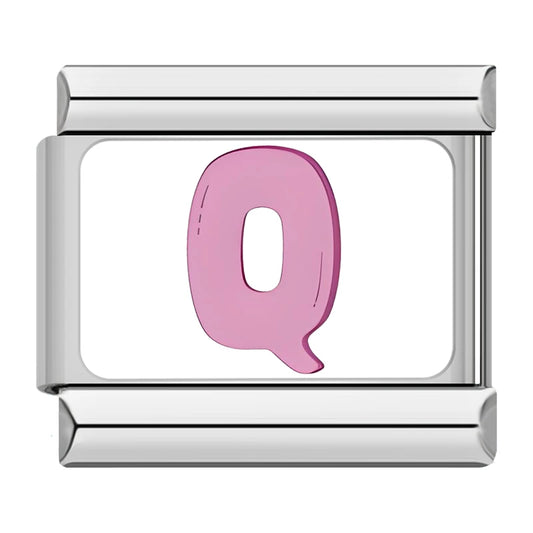 Q Italian Silver Charm