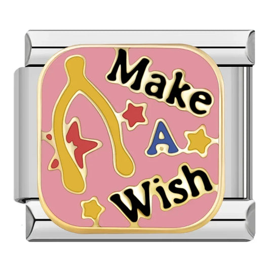Make A Wish Italian Silver Charm