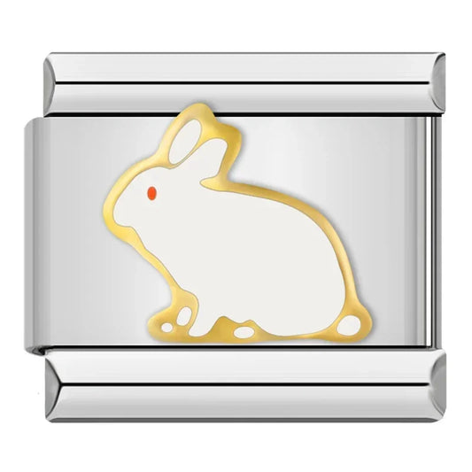 Rabbit Italian Silver Charm