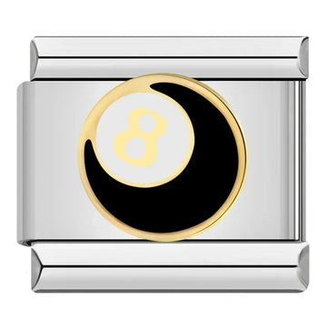 Magic 8 Ball Italian Silver Charm