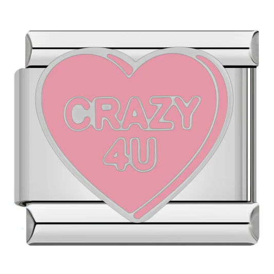 Crazy 4U Italian Silver Charm